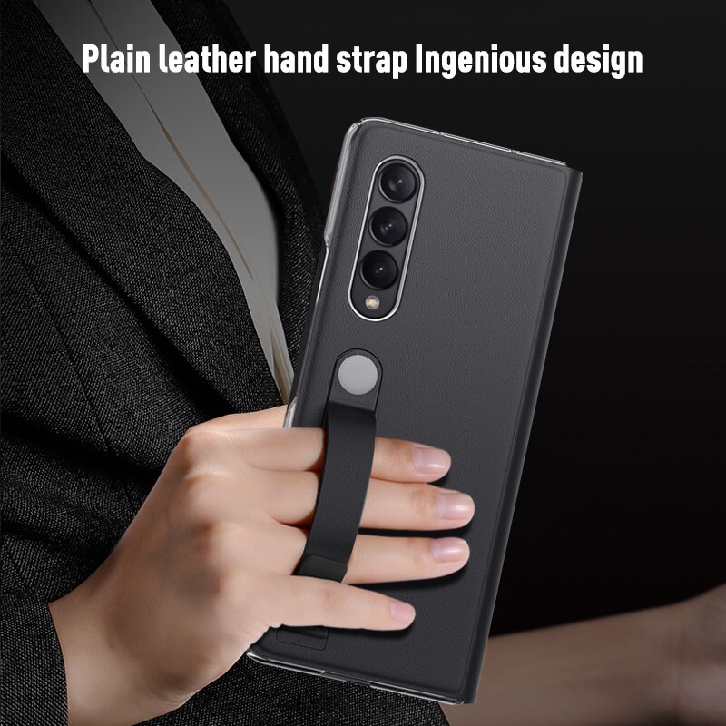 Bao da điện thoại nắp gập từ tính siêu mỏng kèm giá đỡ cho Samsung Galaxy Z Fold 3 5g