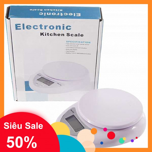 Giá sỉ tốt-Cân Điện Tử Nhà Bếp Mini Electronic Kitchen Scale Cân Thực Phẩm 5Kg – 1G Kèm Pin