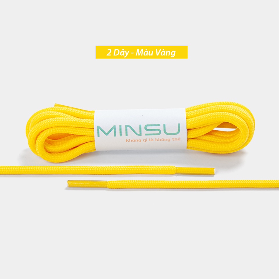 Dây Giày Tròn Chính Hãng Siêu Đẹp MINSU M0601 Bản Tròn 120cm Nhiều Màu Sắc Cho Các Loại Giày Thể Thao Sneaker