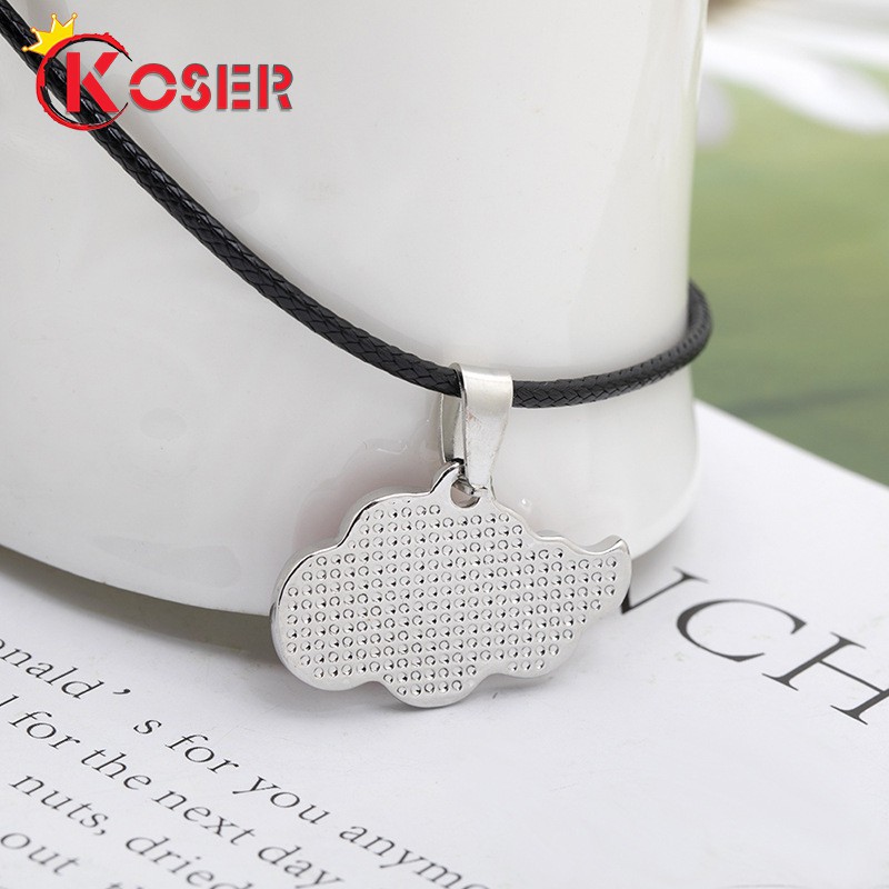 COSER KING 1 Pcs Japanese Anime Cosplay Naruto Akatsuki Organization Red Cloud Sign Metal Unisex Pendant Trendy Women Men Necklace