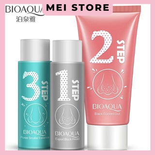 [Set 3 bước] Mặt nạ lột mụn đầu đen lớn BIOAQUA