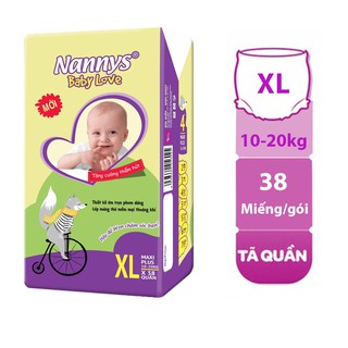 Tã/Bỉm quần Nannys XL - 38 miếng (Cho bé 10-20kg)