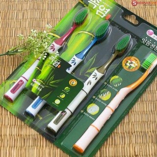 [SIÊU RẺ] [SALE SỐC] SET 4 BÀN CHẢI THAN TRE HOẠT TÍNH AN TOÀN MỀM MẠI