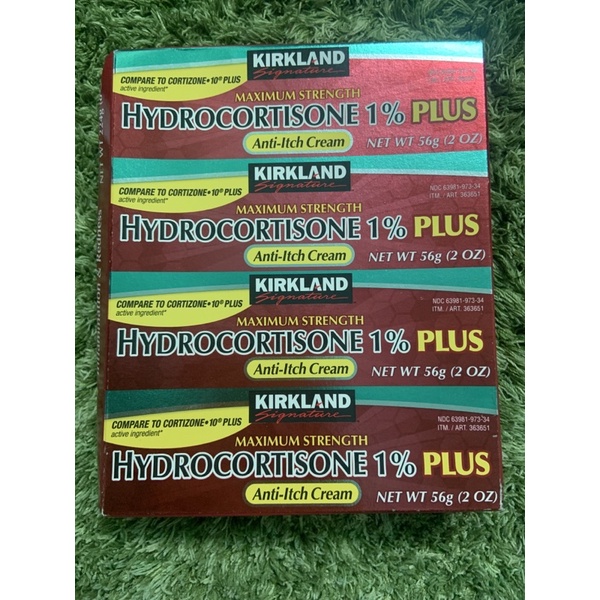 Set Kem bôi giảm ngứa và dị ứng da Kirkland Hydrocortisone 1% Plus