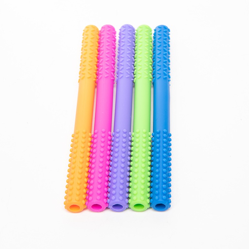 Ống Silicone Rỗng 4-6.8 Inch Cho Bé Tập Nhai 0-6 Tuổi