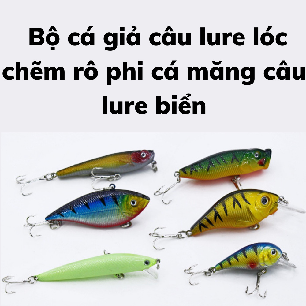 Combo bộ 100 mồi giả câu lure lóc chẽm và phụ kiện, hộp mồi giả câu sông suối câu biển, cá chày chuối siêu nhạy