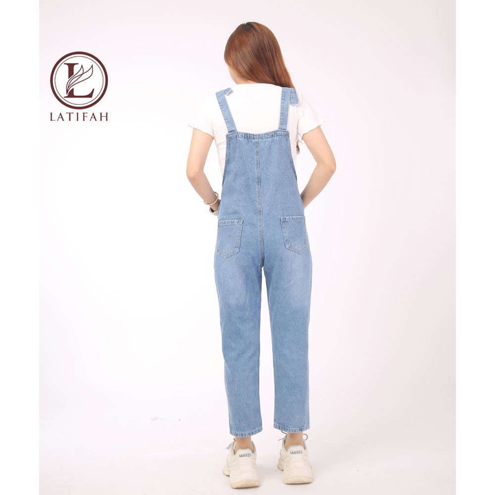[Mã BMLTA50 giảm 50K đơn 150K] Quần yếm jean dài nữ LATIFAH 5 cúc YJ012 phong cách trẻ trung năng động