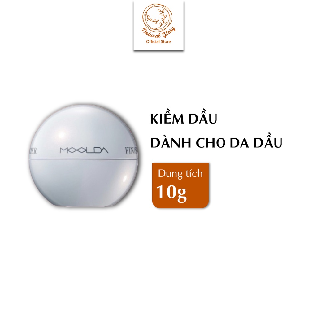 Phấn phủ cho da dầu Moolda 10g khóa ẩm, làm sáng da, giảm hiệu ứng bóng dầu lên đến 24h