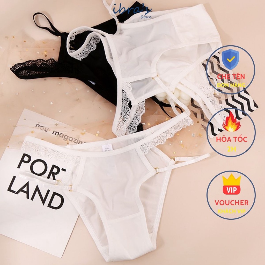 Quần lót nữ sexy iBRA's cotton cao cấp Quần lót gợi cảm dây hông viền ren cute siêu hot vải cotton mềm mại thoáng khí 72