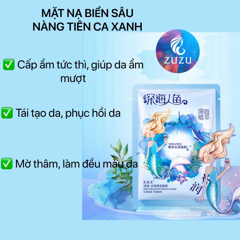 N10 Mặt nạ giấy, Mặt nạ nàng tiên cá Nội Địa dưỡng ẩm làm sạch sâu