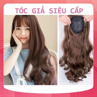 [TÓC GIẢ]  [HÌNH THẬT] TÓC NỬA ĐẦU XOĂN DẠNG CÓ MÁI CHE HÓI LÀM DÀY TÓC