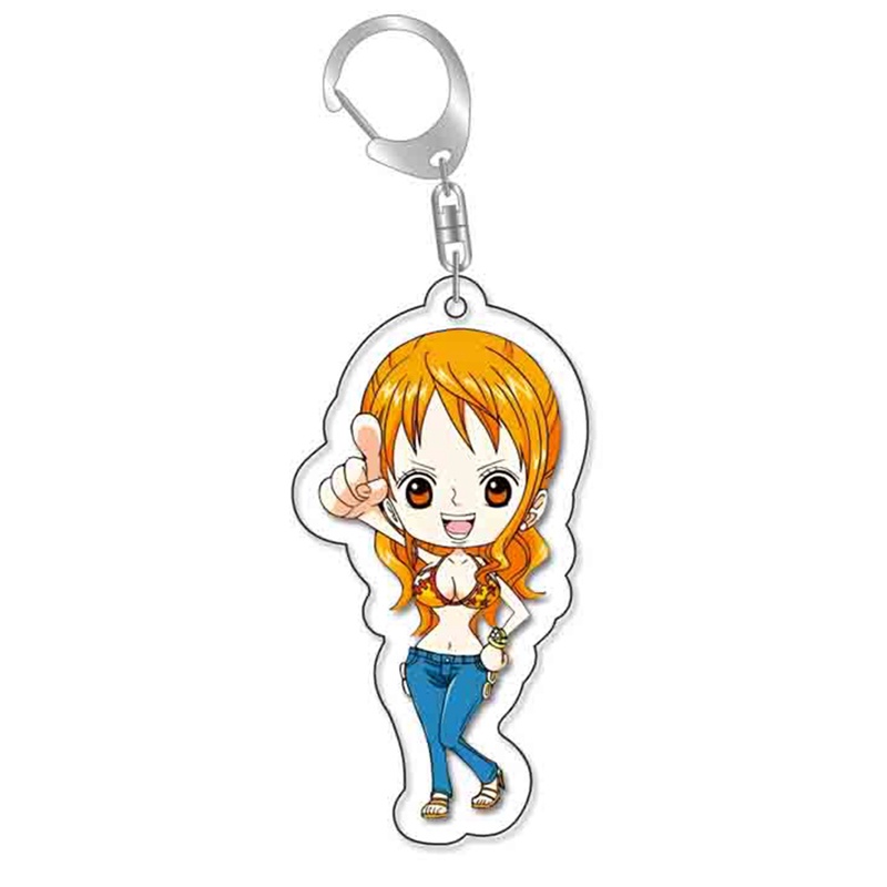 Ygt Móc Khóa Acrylic Hai Mặt Hình Đầu Lâu Luffy Trong Phim Hoạt Hình One Piece Dễ Thương Dành Cho Nữ