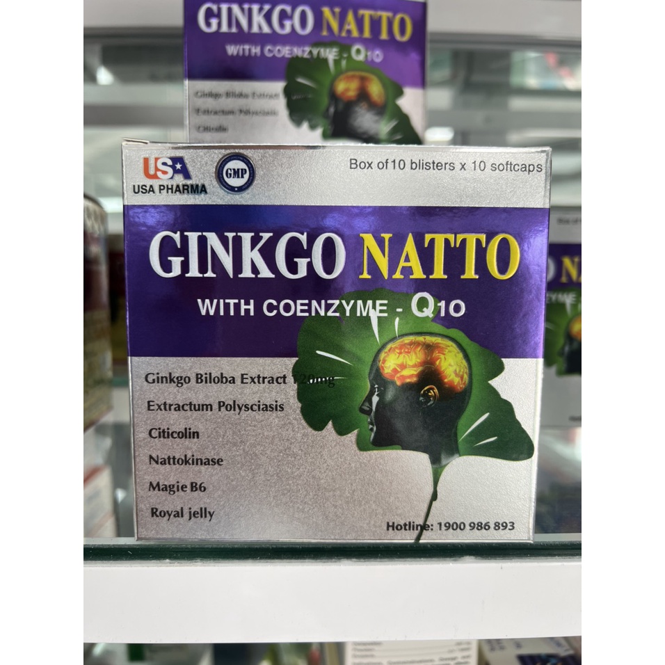 Viên Uống Hoạt Huyết Dưỡng Não Ginkgo Natto Giúp Hoạt Huyết, Giảm Xơ Vữa Động Mạch, Tăng Cường Máu Lên Não