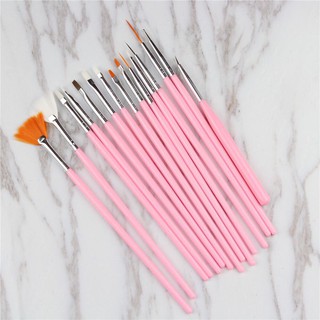 bộ 15 cọ vẽ móng, set 15 cọ vẽ móng nail Set 15 Cọ Vẽ Trang Trí Móng Tay Nghệ Thuật