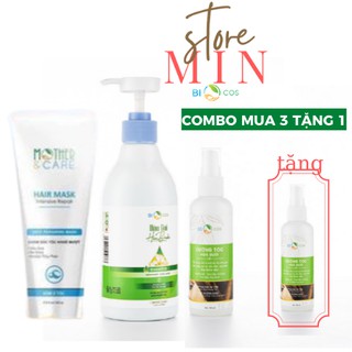 Bộ sản phẩm chăm sóc tóc biocos- combo dầu gội hoa bưởi 400ml + xịt tóc hoa bưởi 120ml + kem ủ xả tóc tặng kèm 1 xịt tóc