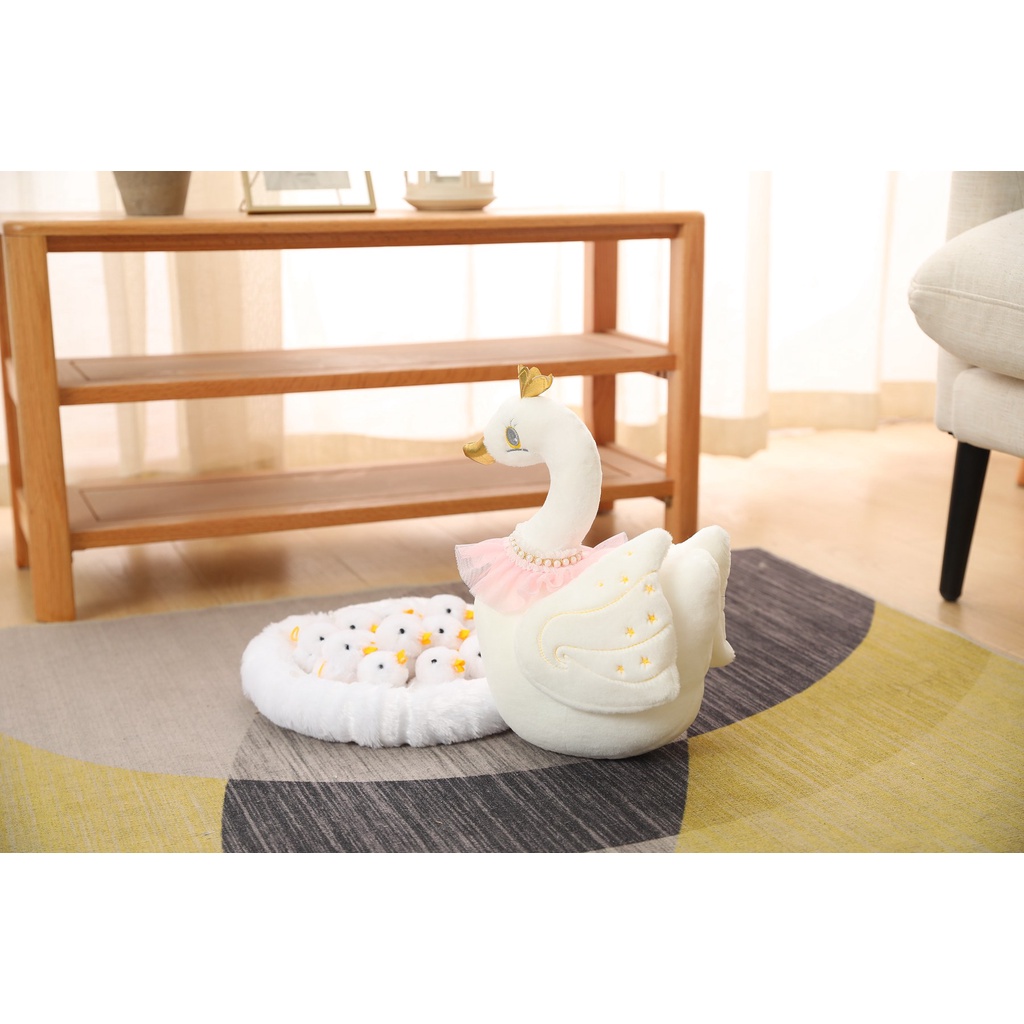 1 Set Đồ Chơi Thiên Nga Nhồi Bông 30cm Dễ Thương