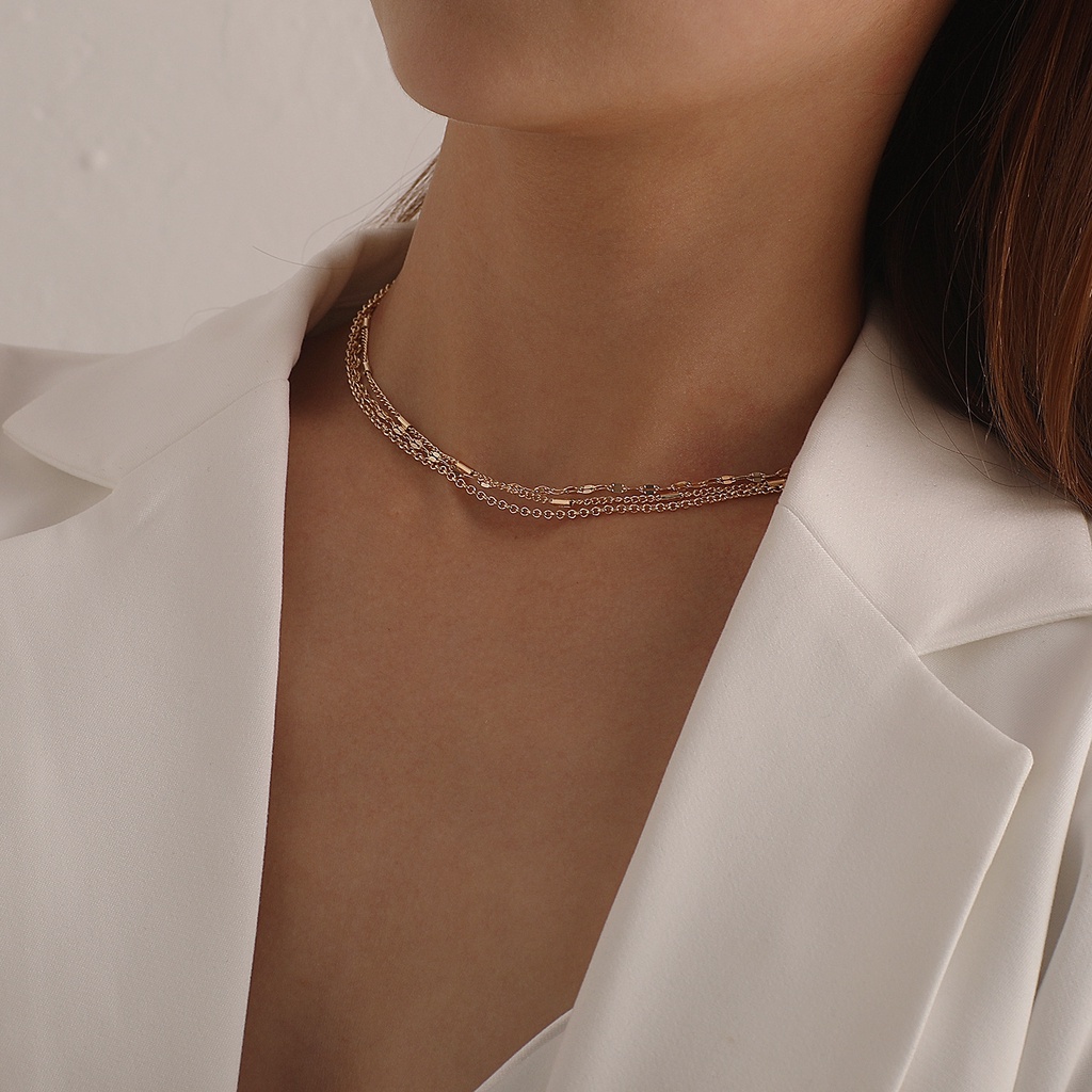 (0279) Vòng Cổ Choker Sợi Mỏng Đơn Giản Thanh Lịch Cuốn Hút