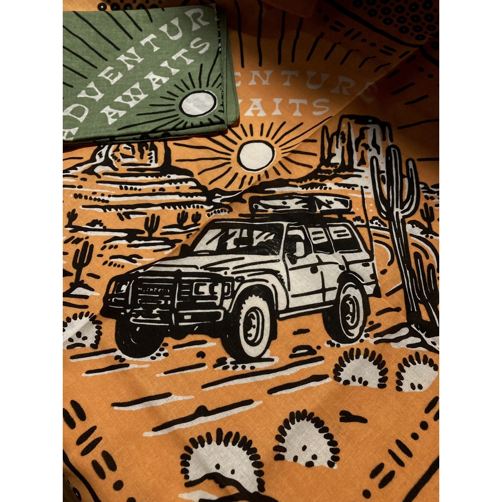 Khăn Bandana adventure awaits Crude Vietnam 55x55cm