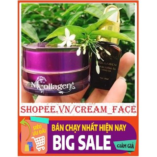 [Hàng Bán Chạy] BỘ KEM FACE LẠNH + SERUM CAO CẤP N'COLLAGEN - Giảm Mụn, Mờ Nám, Tàn Nhang Hàng Chính Hãng