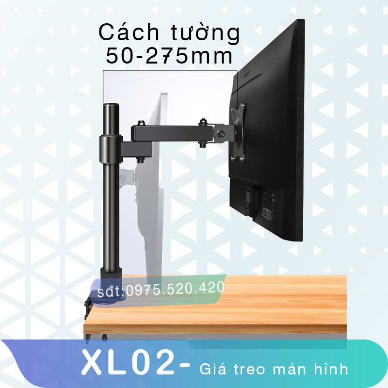 XL02/ XL03 - Giá treo màn hình máy tính - GiáĐỡ Màn Hình Kẹp thành bàn [Màn hình 17 - 27 inch] [Rẻ Hơn XL03 F80 H80]