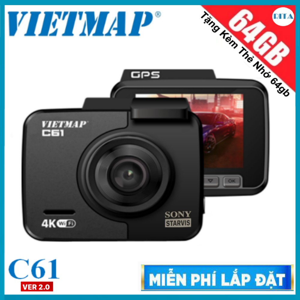 Camera Hành Trình Vietmap C61 - Kèm Thẻ Nhớ 64gb