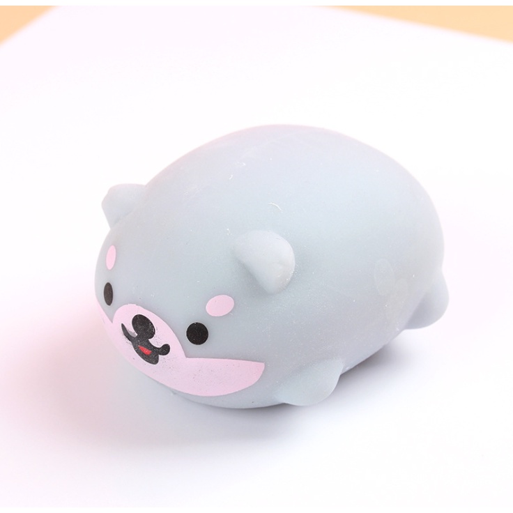 Chó shiba nhựa dẻo silicon phát quang trong tối Squishy đồ chơi xã stress