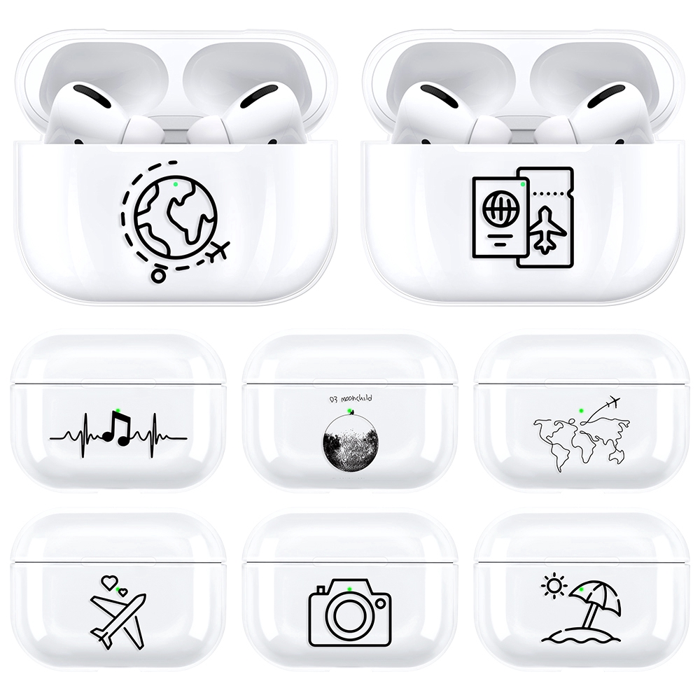 Vỏ hộp tai nghe không dây kết nối Bluetooth Apple AirPods Pro in họa tiết hoạt hình