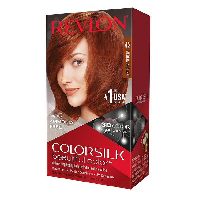 Thuốc nhuộm tóc Revlon Medium Auburn 42 cho tóc màu nâu vừa - Mỹ - 130ml