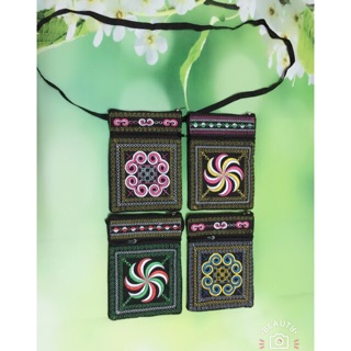 Combo 10 Ví Thổ Cẩm Họa Tiết Dân Tộc Loại Nhỏ 12x16cm – SP000388