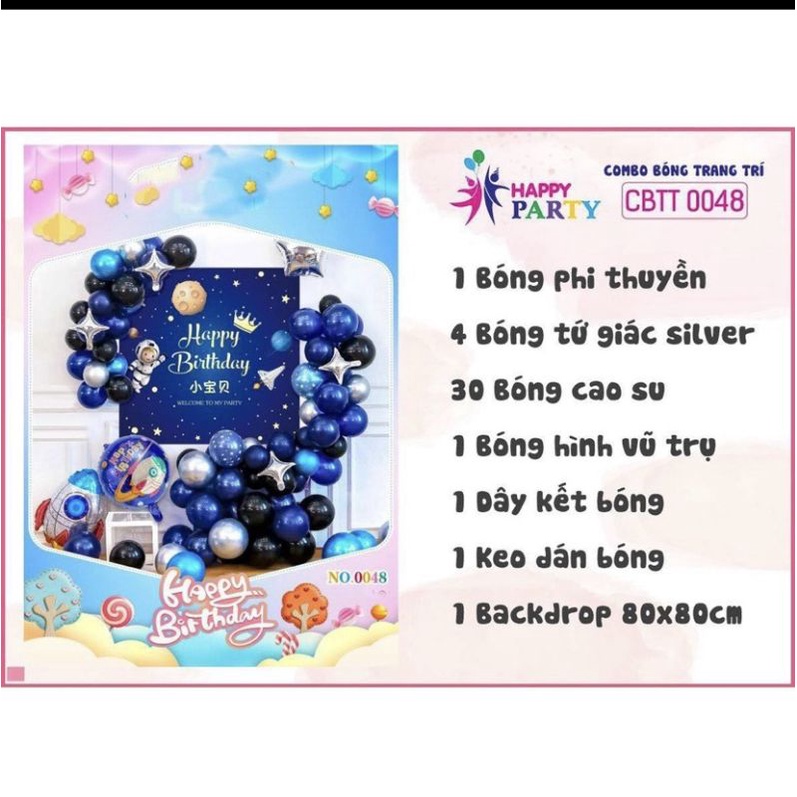 Combo cồng bóng trang trí _ Phụ Kiện Sinh Nhật