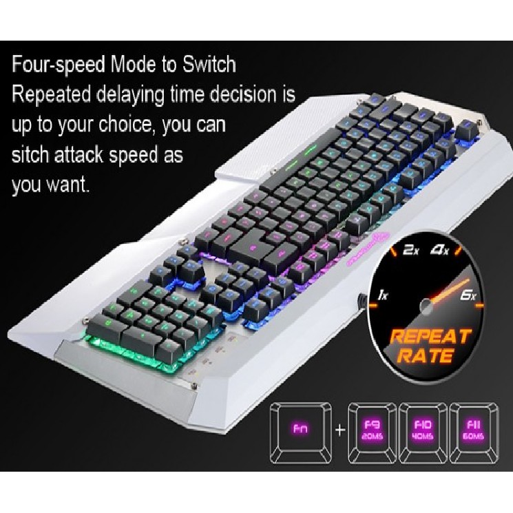 Bàn phím game thủ Motospeed K800L LED Gaming Keyboard