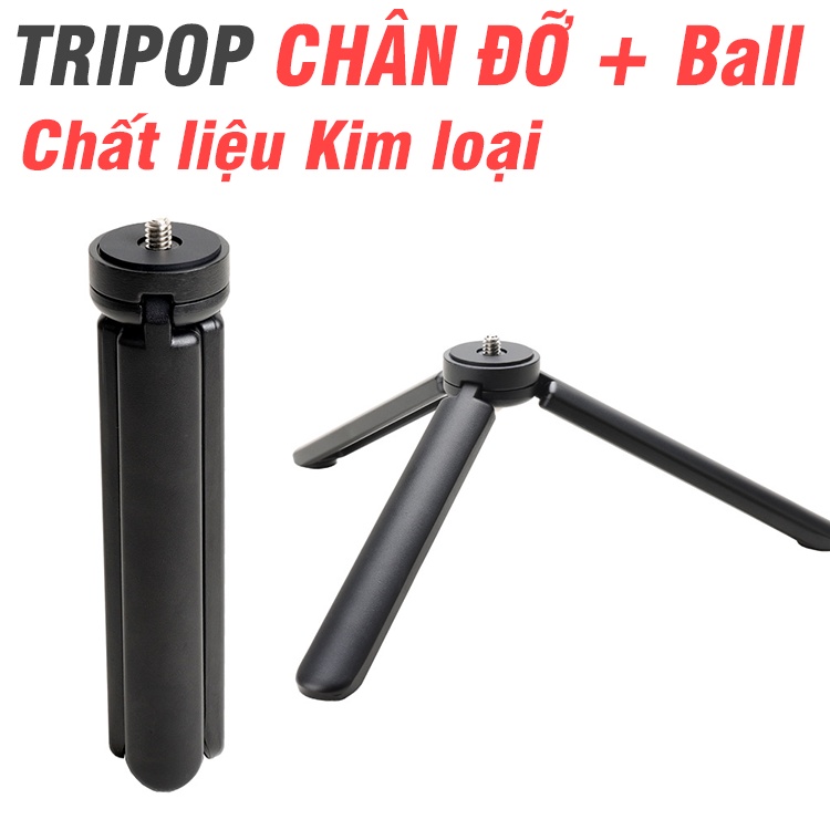 Tripod chân đỡ máy ảnh điện thoại Gimbal chống rung- giá đỡ bằng kim loại 3 chân