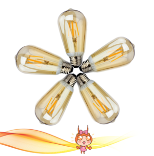 Bóng đèn led dây tóc Edison ST64 E27 vỏ màu trắng