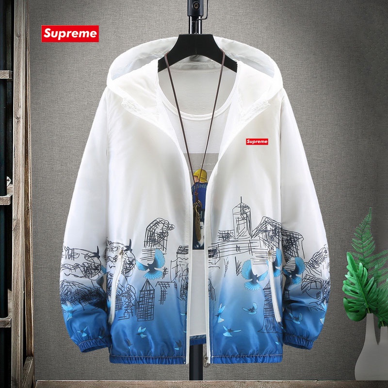 Áo Khoác Chống Nắng Thoáng Khí Trọng Lượng Nhẹ In Logo Supreme Thời Trang Mùa Hè Cho Nam Và Nữ