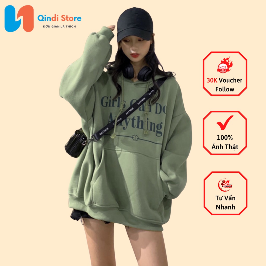 [Có Video + Ảnh Thật] Áo Hoodie Girls Can Qindi Store MS 689 | BigBuy360 - bigbuy360.vn