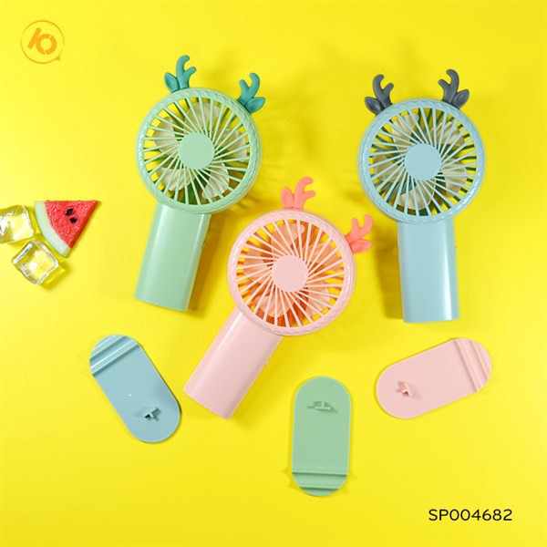 Quạt Mini Fan sừng hươu kiêm giá đỡ điện thoại -  SP004682