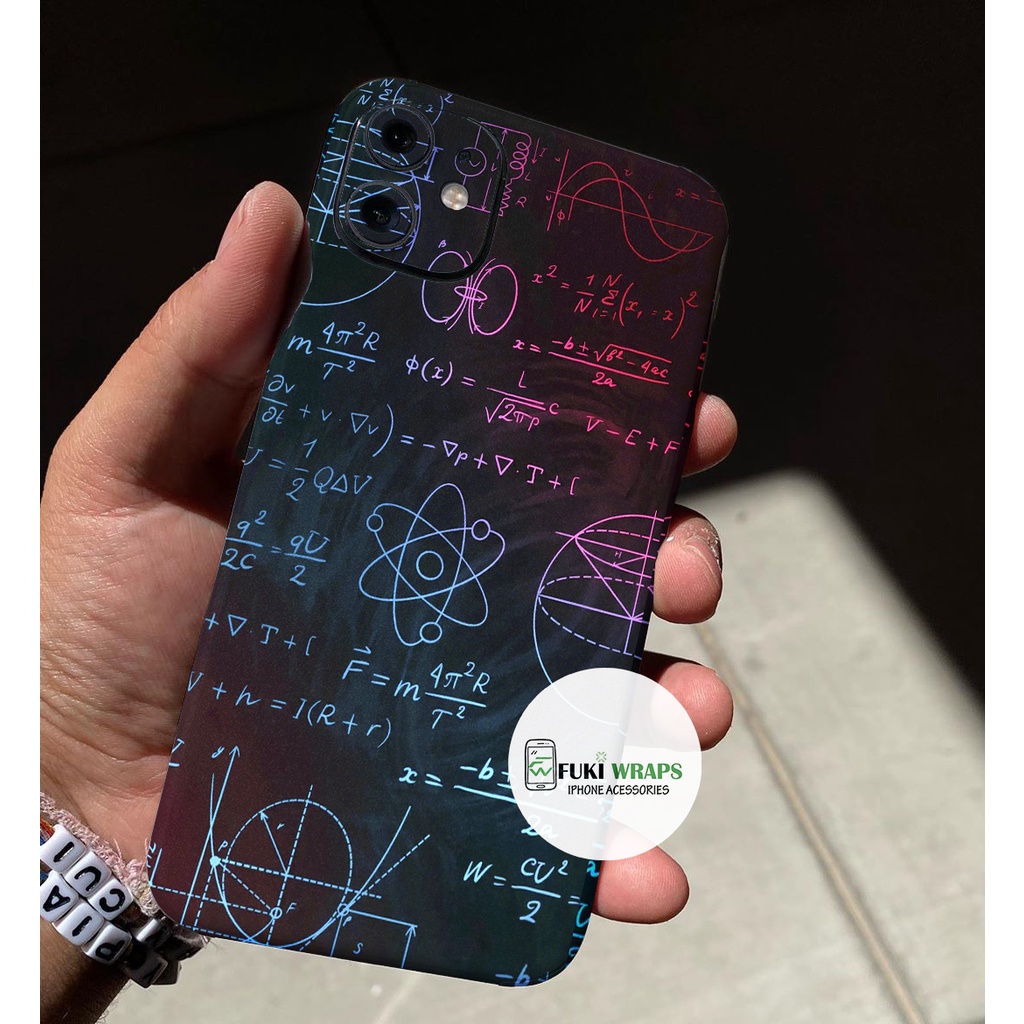 Tấm dán Skin Mặt Sau Toán Học FULL VIỀN Dành Cho 13prm , 12prm , 11prm , x, xsm , ip11 , ip12 , ip13 - FukiShop