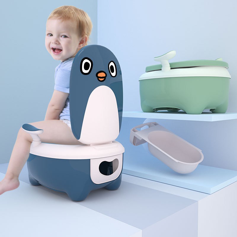 Bô Vệ Sinh Chim Cánh Cụt Cho Bé - Bệt Ngồi Toilet Trẻ Em