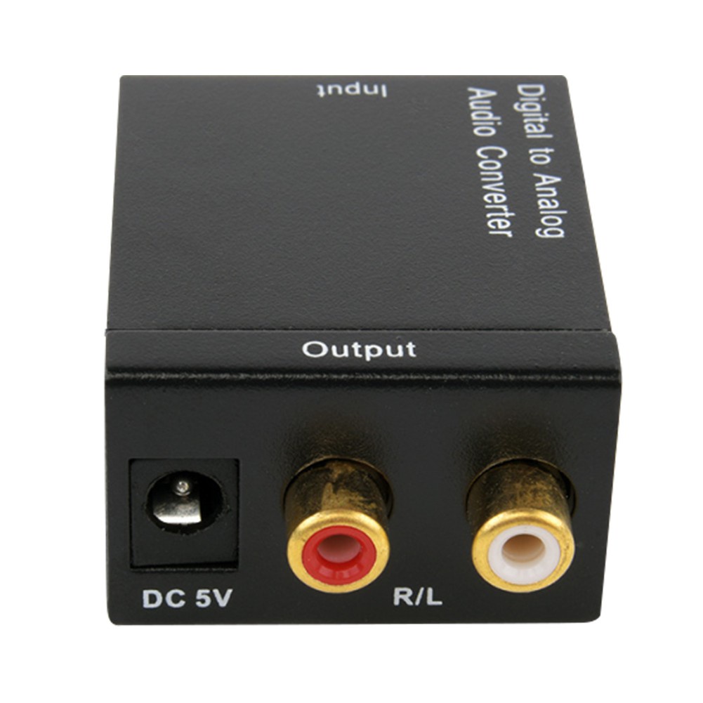 Universal Optical Coax Digital Toslink To Analog Audio RCA L/R Adapter