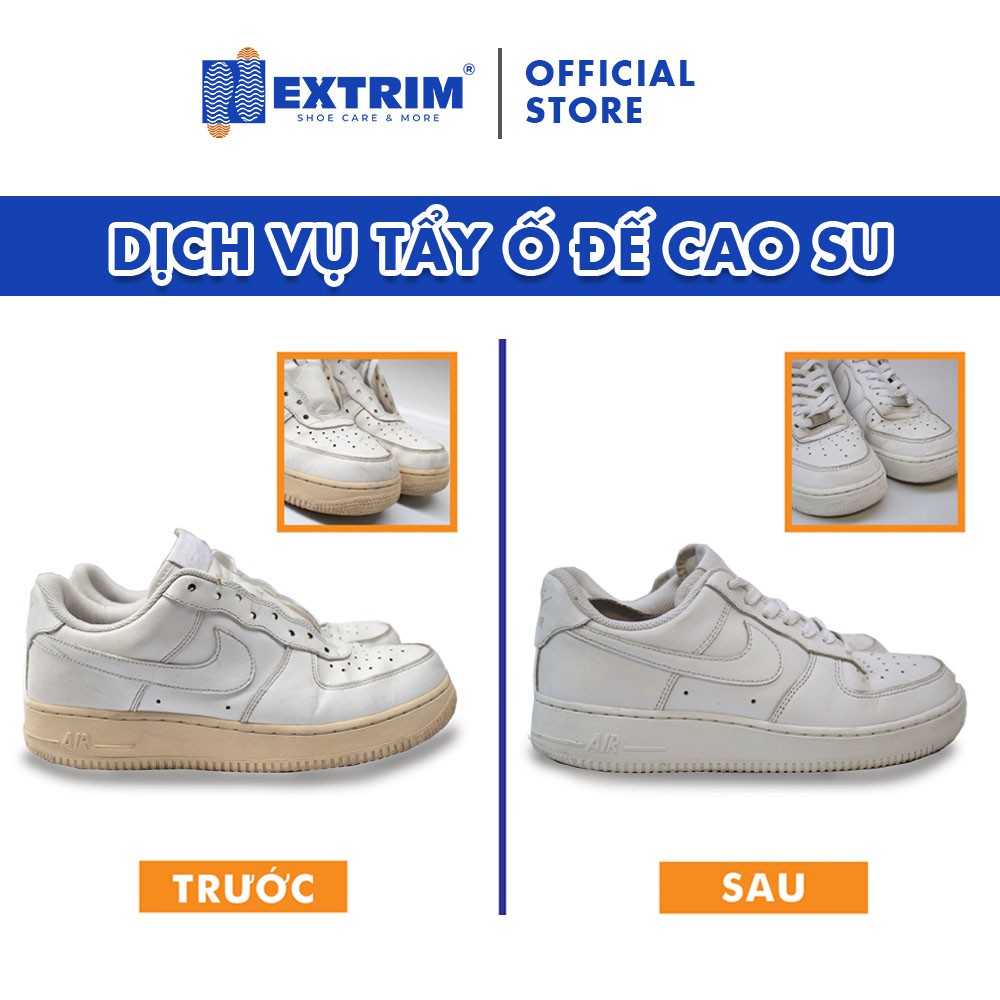 HCM [E-voucher] - GIẢM 50K tất cả dịch vụ Chăm sóc giày tại EXTRIM SHOE CARE & MORE