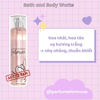Night Blooming Jasmine | Xịt thơm toàn thân Bodymist | Bath and Body Works