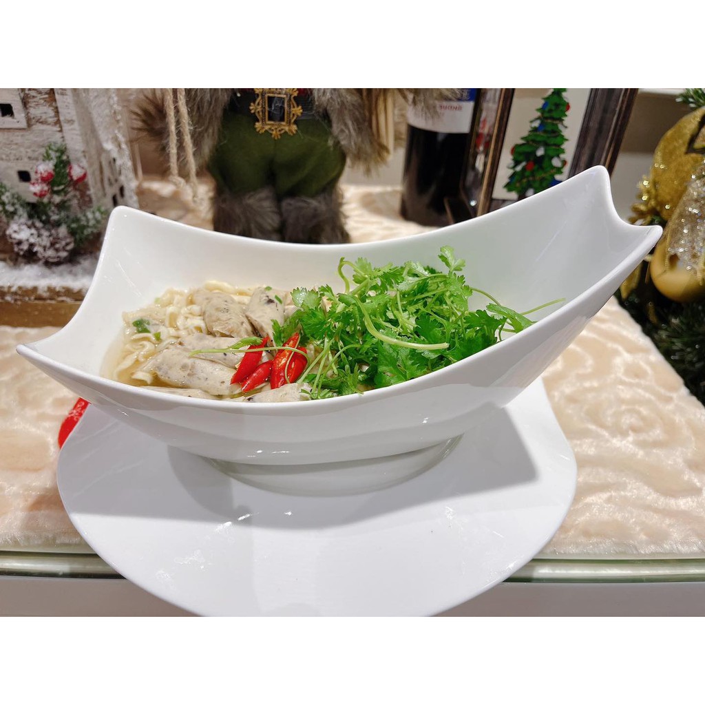 Bát khum đựng bày salad tôm nhà hàng 2 size cho nhà hàng