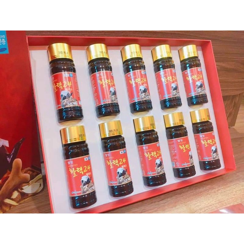 Nước sâm lộc nhung hươu Hàn Quốc (hộp 10 chai)
