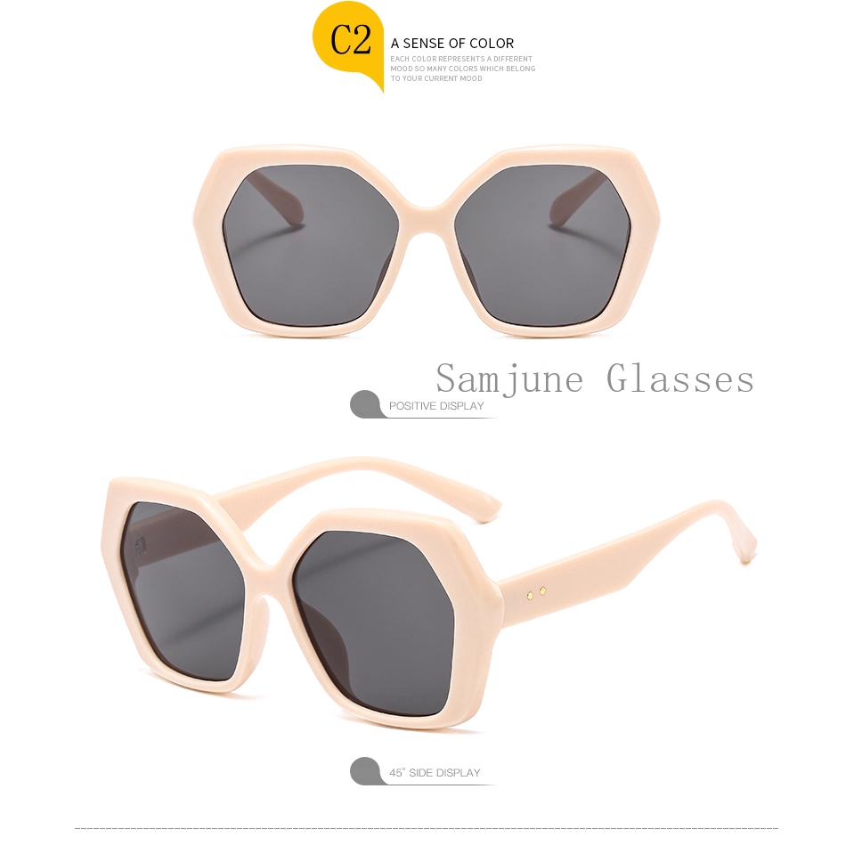 Kính Mát SAMJUNE Gọng Lục Giác Thời Trang Cho Nữ