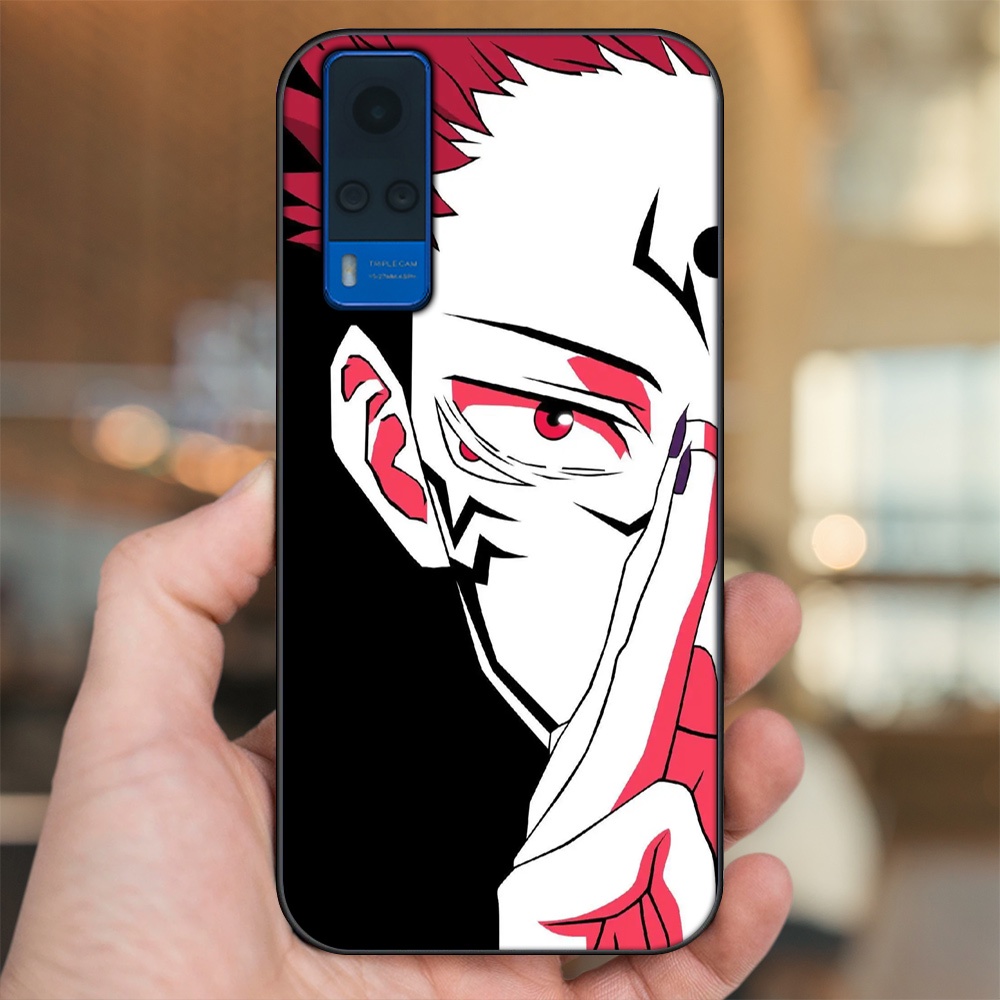 Ốp lưng Vivo Y51 2020, Y53s viền đen in hình Yuji Jujutsu Kaisen