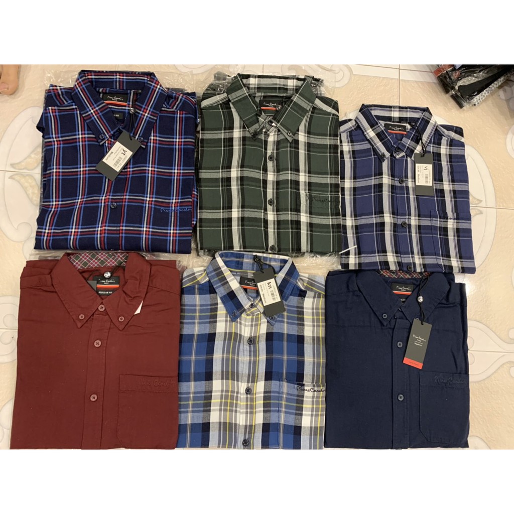 SALE SHOCK - Áo sơ mi màu kẻ size M Pierre Cardin UK, cam kết 100% auth