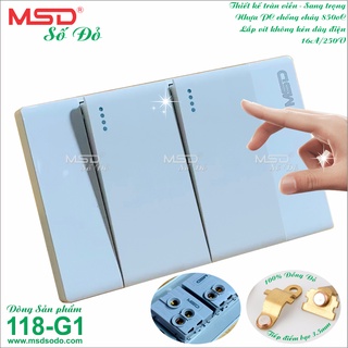 Công tắc đôi 1 chiều + 2 chiều - dòng 118g1 - màu trắng tuyết