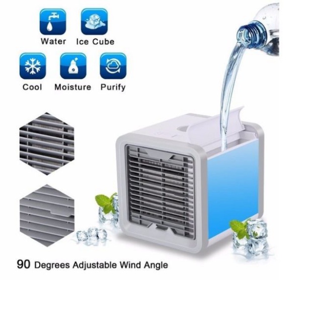 Quạt Điều Hòa Hơi Nước Mini Để Bàn , Quạt Điều Hòa Mini Có Đèn Led