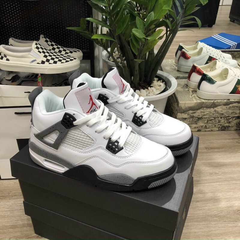 Jd4 jordan 4 trắng đen r e p một một full box