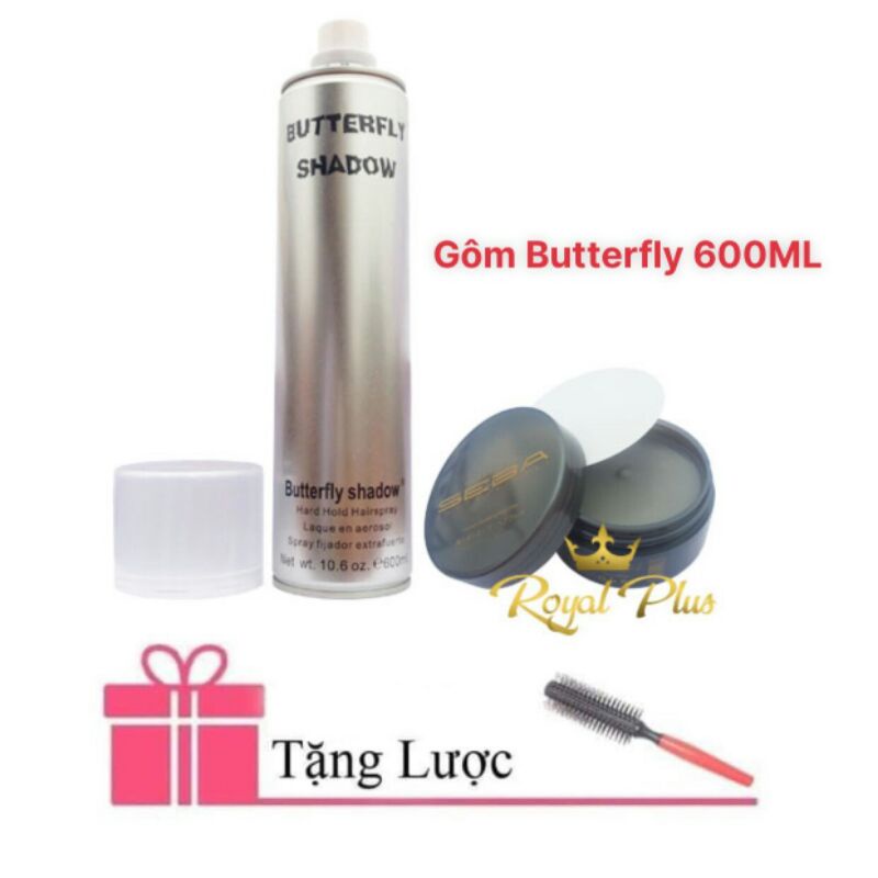 Combo gôm Butterfly Shadow và sáp vuốt tóc SeBa tặng kèm lược tạo kiểu